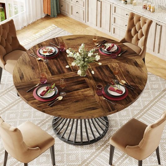 Round Dining Table for 4-6 People