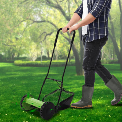Lawn Mower 12 Inch 5-Blade Manual Push Reel