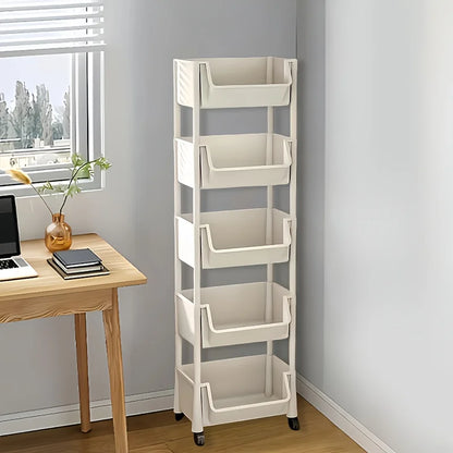 5-layers With wheels storage shelves