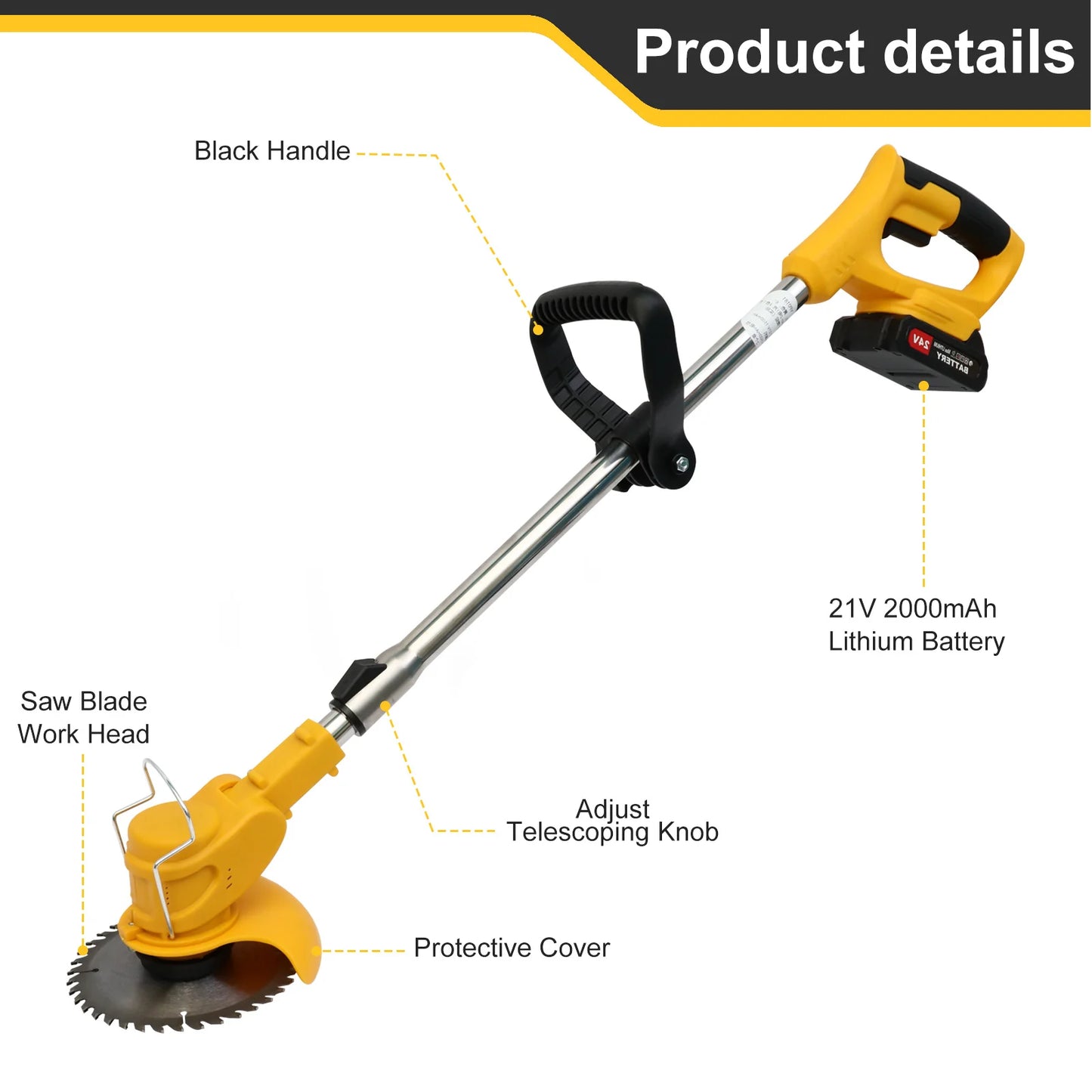 21V Cordless Grass Trimmer Electric
