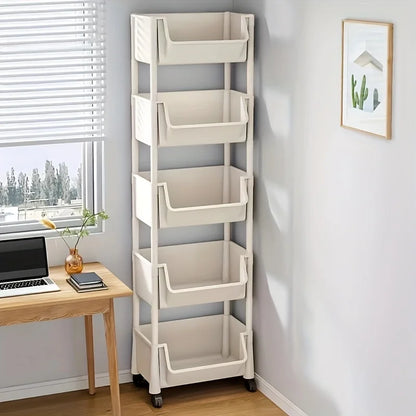 5-layers With wheels storage shelves