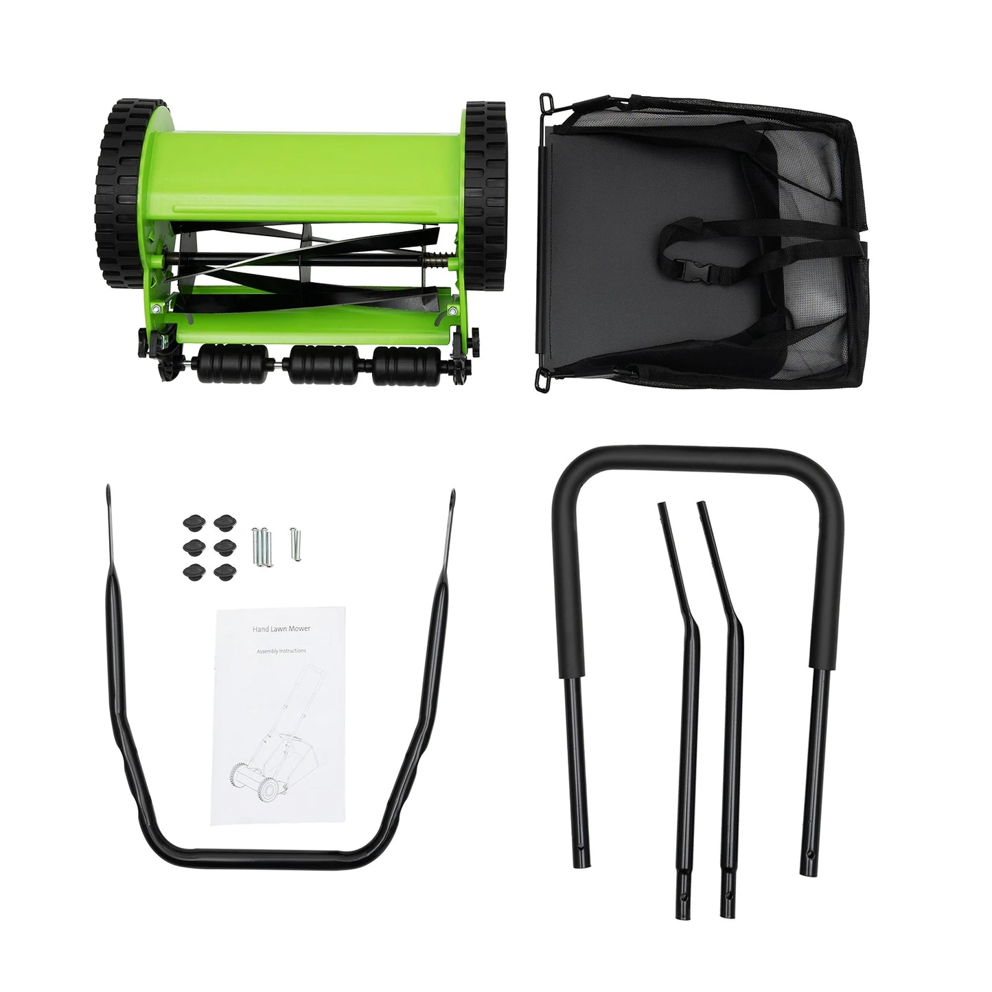 Lawn Mower 12 Inch 5-Blade Manual Push Reel