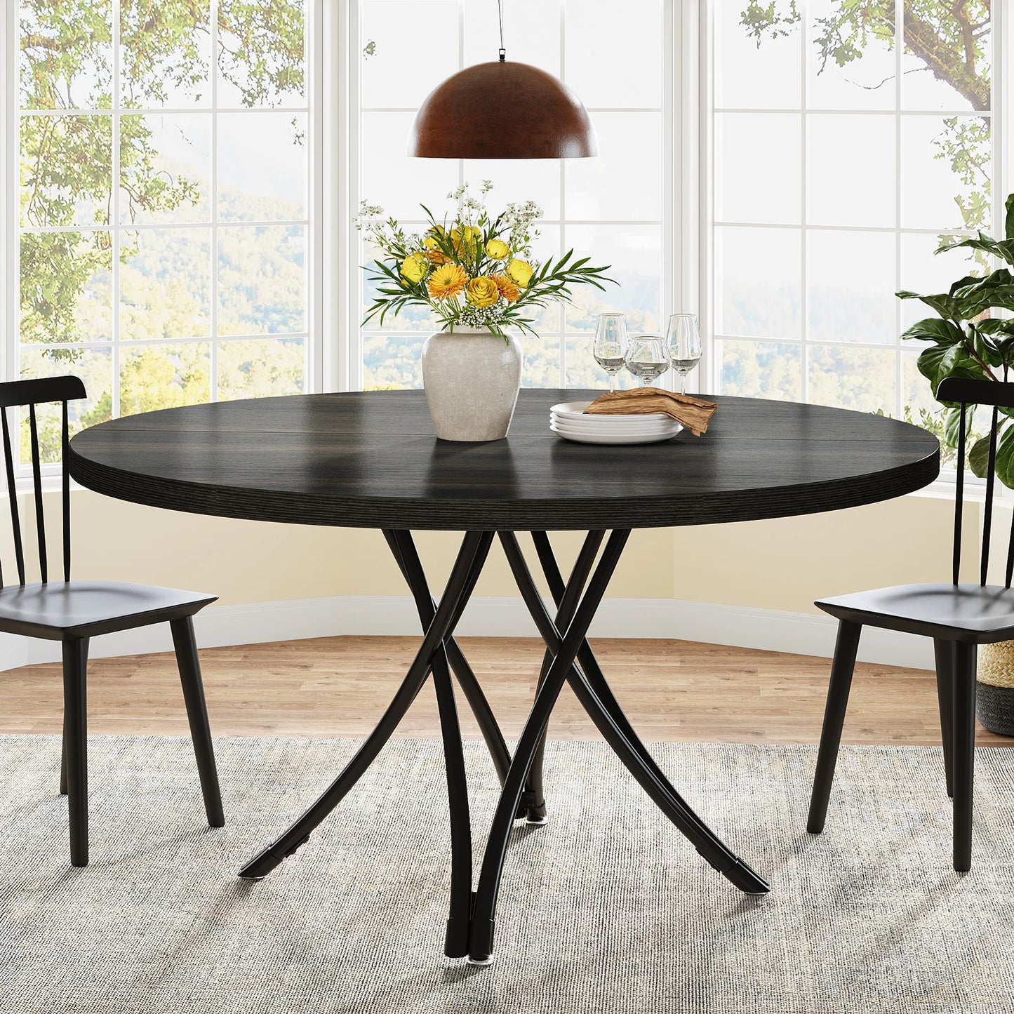 Round Dining Table for 4-6 People