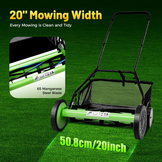 Walk-Behind Lawn Mower with 65 Manganese Steel Blades