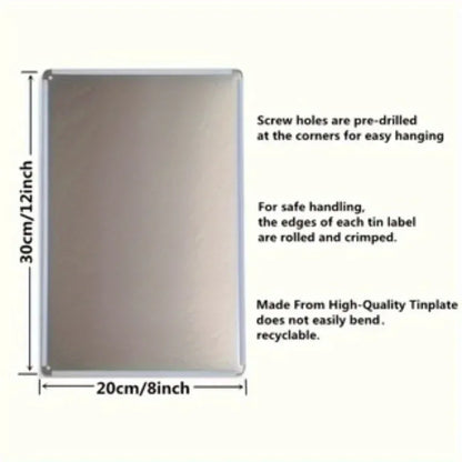 Retro American Winter Cardinals and Evergreen Tree Metal Wall Decoration