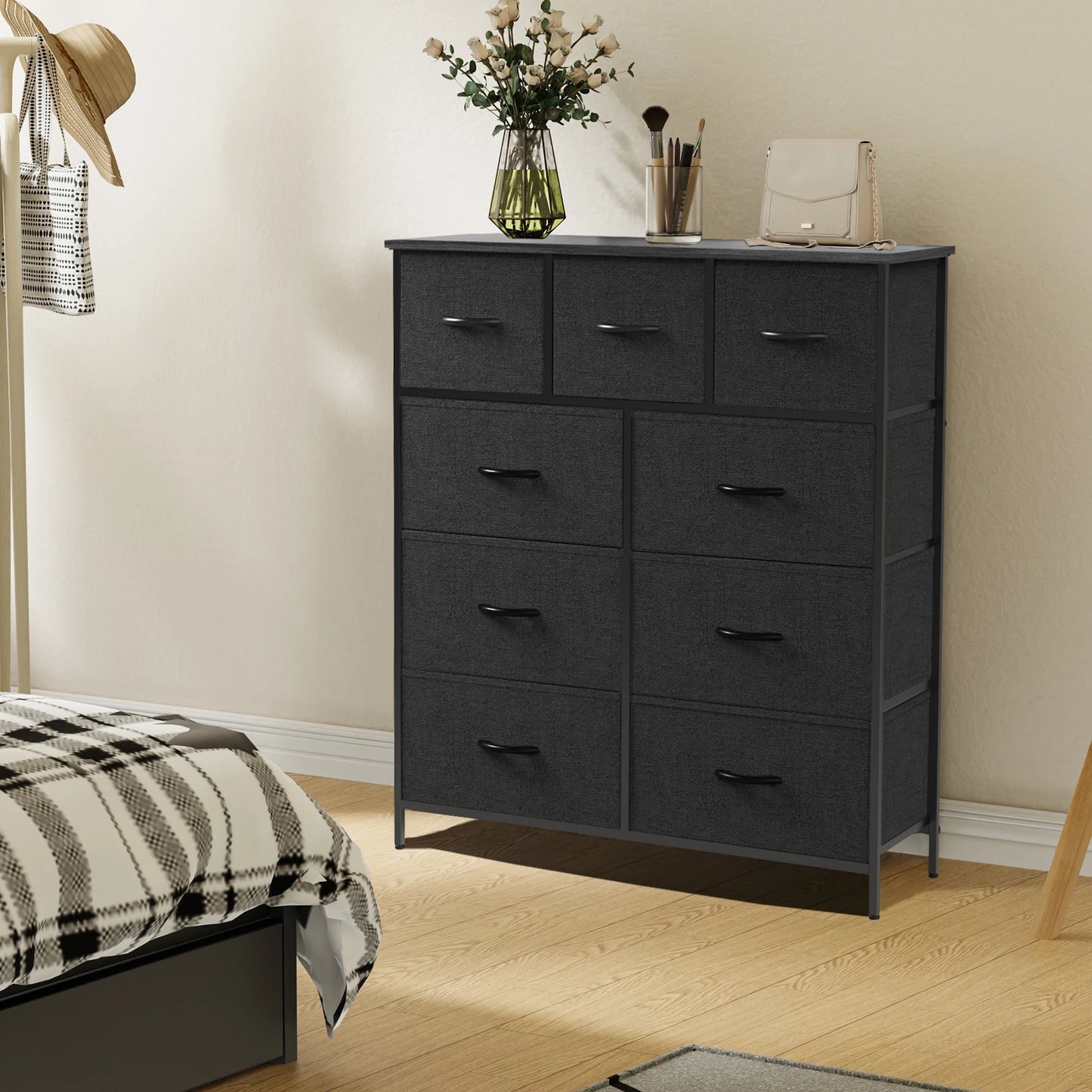 Dresser With 9 Fabric Storage Drawer Wardrobe