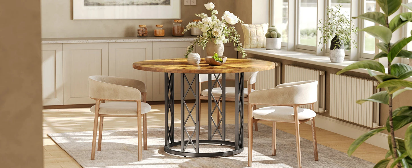 Round Dining Table for 4-6 People