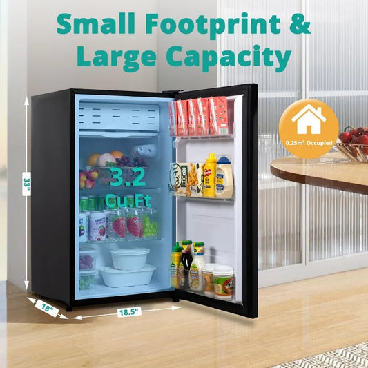 Mini Single Door Refrigerator for Bedroom, Office. Dorm, Apartment & other Small spaces.