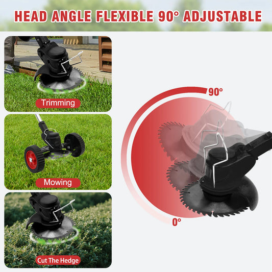 21V Cordless Lawn Trimmer Mower Weed Wacker