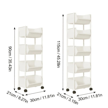 5-layers With wheels storage shelves